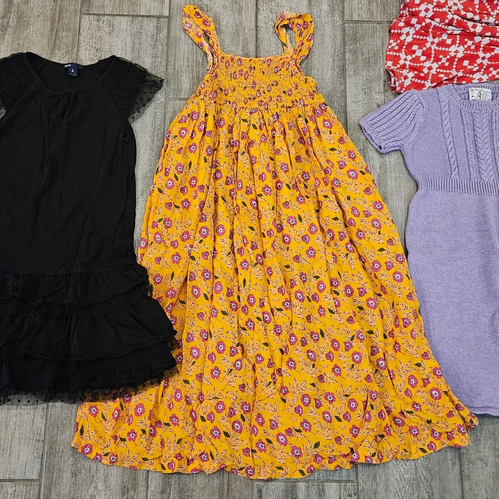 Summer Dress Bundle Girls Size 6-8 Lot of 6 Casual Play School Kids Boho Floral‎